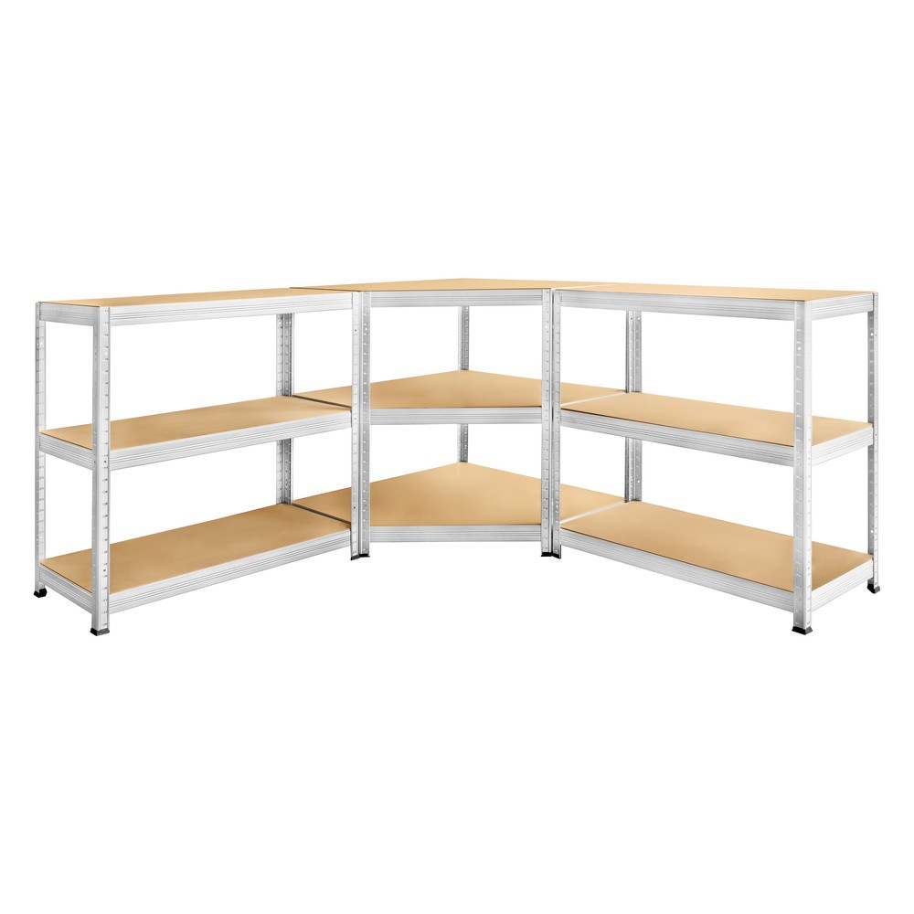 Immagine del prodotto n. 6: Scaffalatura a ripiani ad angolo Steinbock® zincata, portata per piano di 250 kg, AxLxP 1.800 x 900 x 450 mm