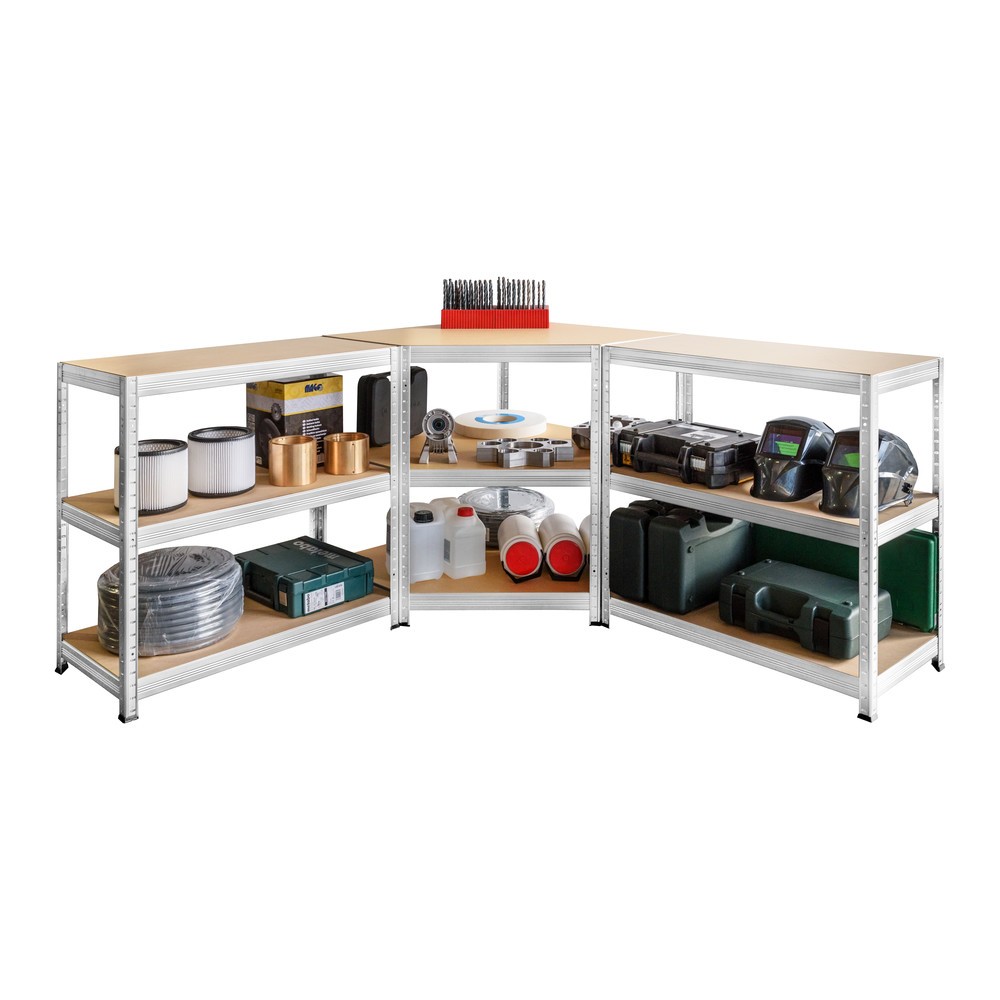 Immagine del prodotto n. 7: Scaffalatura a ripiani ad angolo Steinbock® zincata, portata per piano di 250 kg, AxLxP 1.800 x 900 x 450 mm
