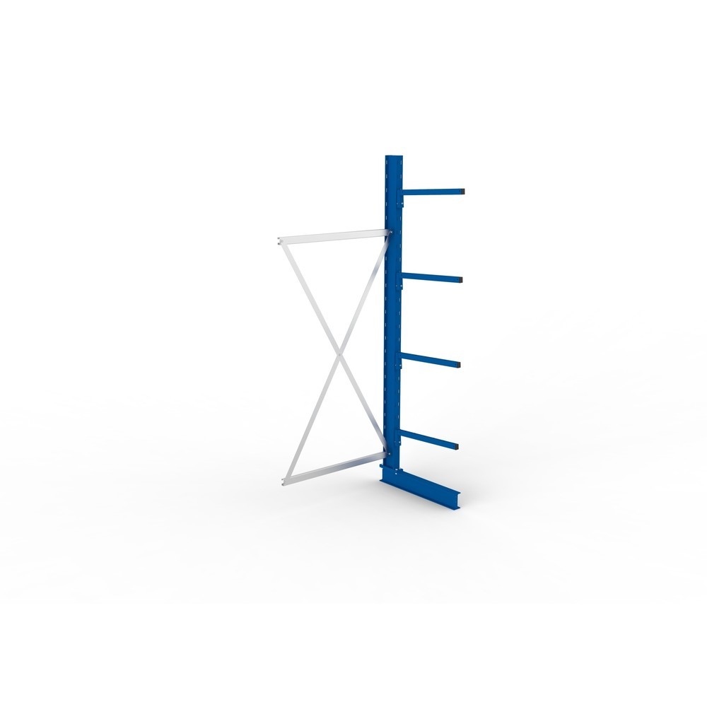 Immagine del prodotto n. 4: Campata aggiuntiva per scaffalatura cantilever META, a fronte singolo, portata per braccio 140 kg, AxLxP 2.500 x 1.030 x 810 mm