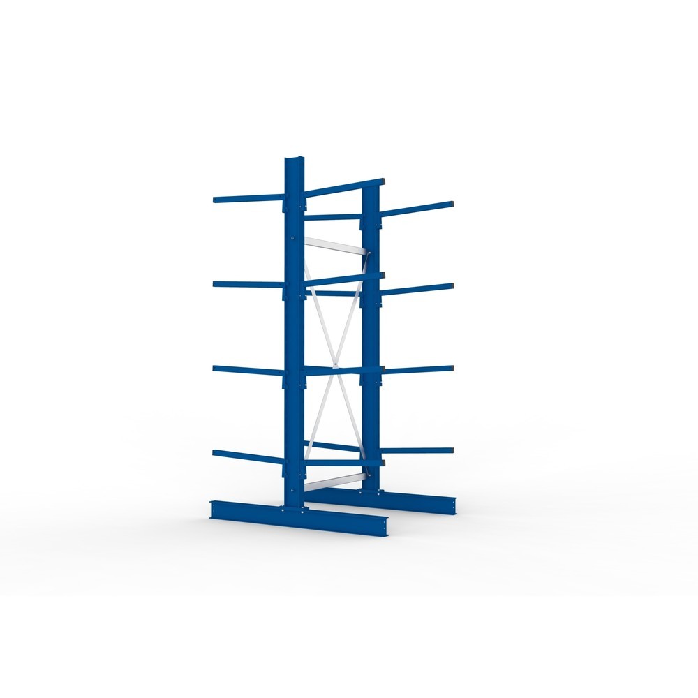Immagine del prodotto n. 2: Campata base per scaffalatura cantilever META, a doppio fronte, portata per braccio 140 kg, AxLxP 2.500 x 1.094 x 1.420 mm