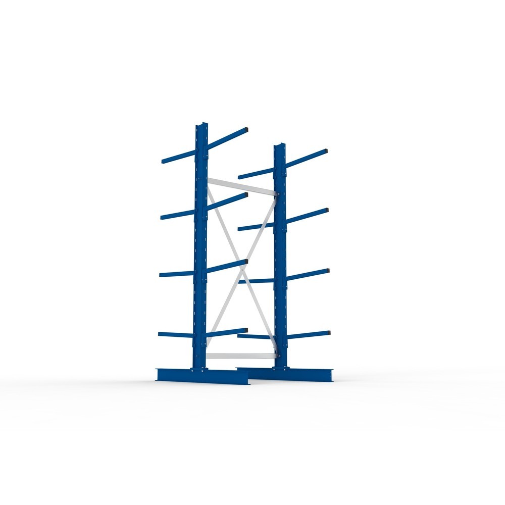 Immagine del prodotto n. 3: Campata base per scaffalatura cantilever META, a doppio fronte, portata per braccio 140 kg, AxLxP 2.500 x 1.094 x 1.420 mm