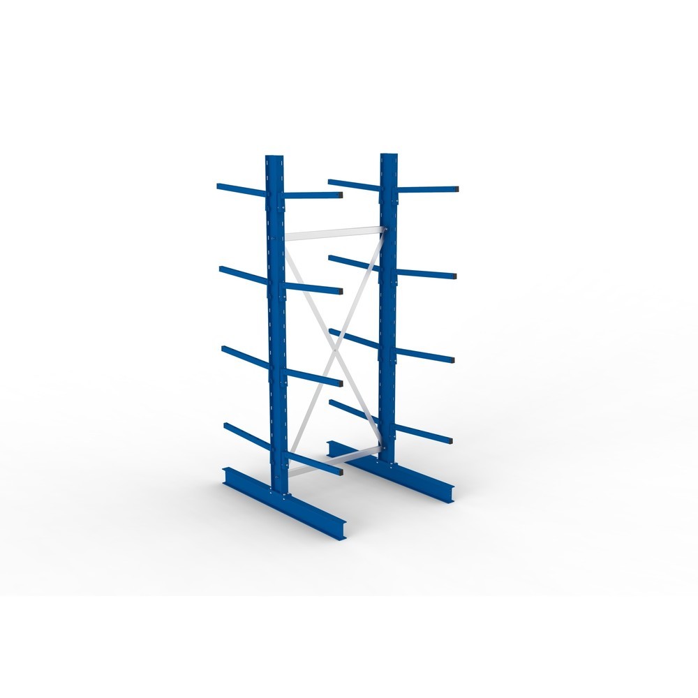 Immagine del prodotto n. 4: Campata base per scaffalatura cantilever META, a doppio fronte, portata per braccio 140 kg, AxLxP 2.500 x 1.094 x 1.420 mm