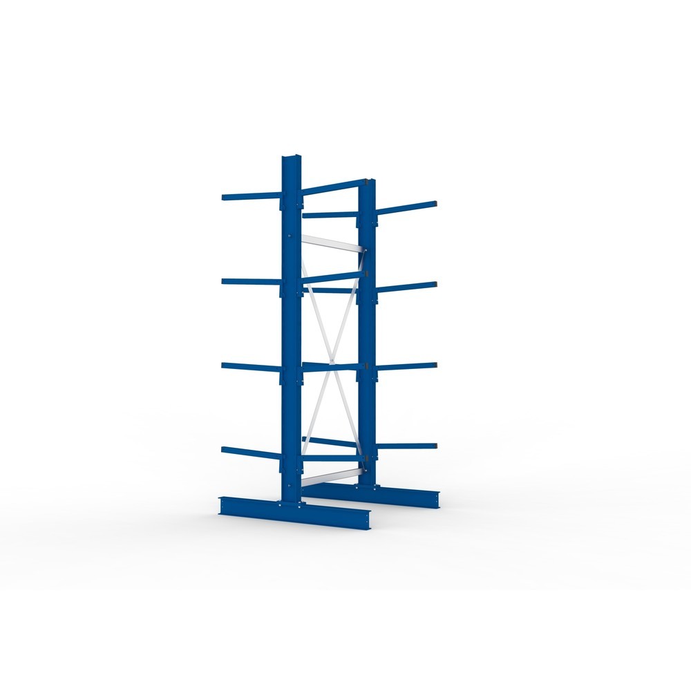 Immagine del prodotto n. 2: Campata base per scaffalatura cantilever META, a doppio fronte, portata per braccio 175 kg, AxLxP 2.500 x 1.094 x 1.220 mm