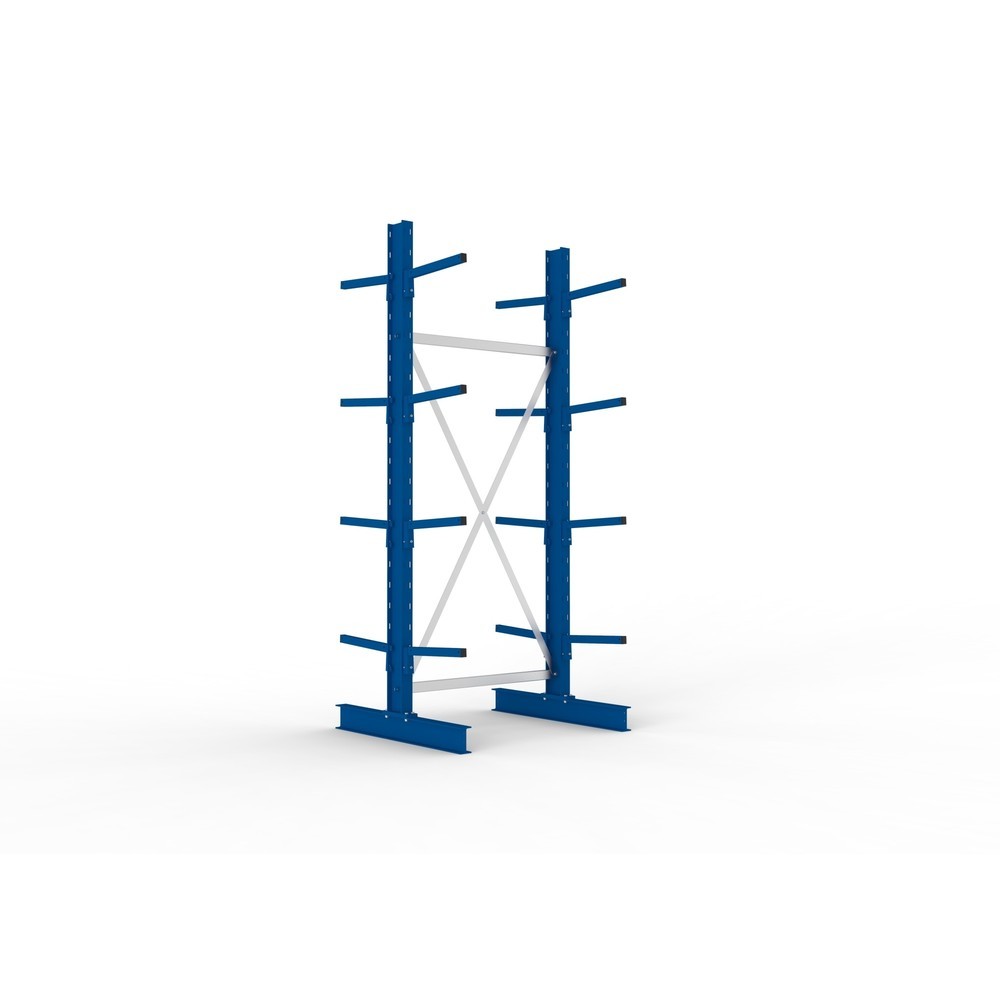Immagine del prodotto: Campata base per scaffalatura cantilever META, a doppio fronte, portata per braccio 220 kg, AxLxP 2.500 x 1.094 x 1.020 mm