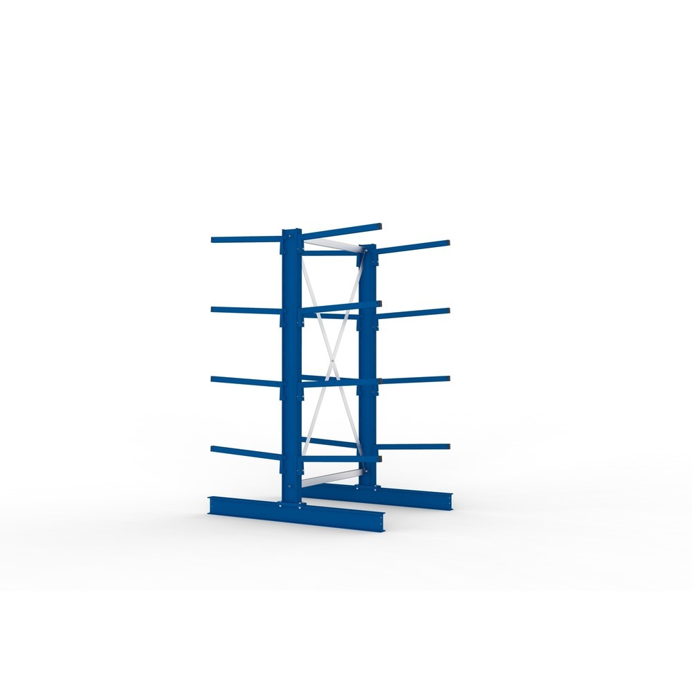 Immagine del prodotto n. 2: Campata base per scaffalatura cantilever META, a doppio fronte, portata per braccio 140 kg, AxLxP 2.000 x 1.094 x 1.420 mm