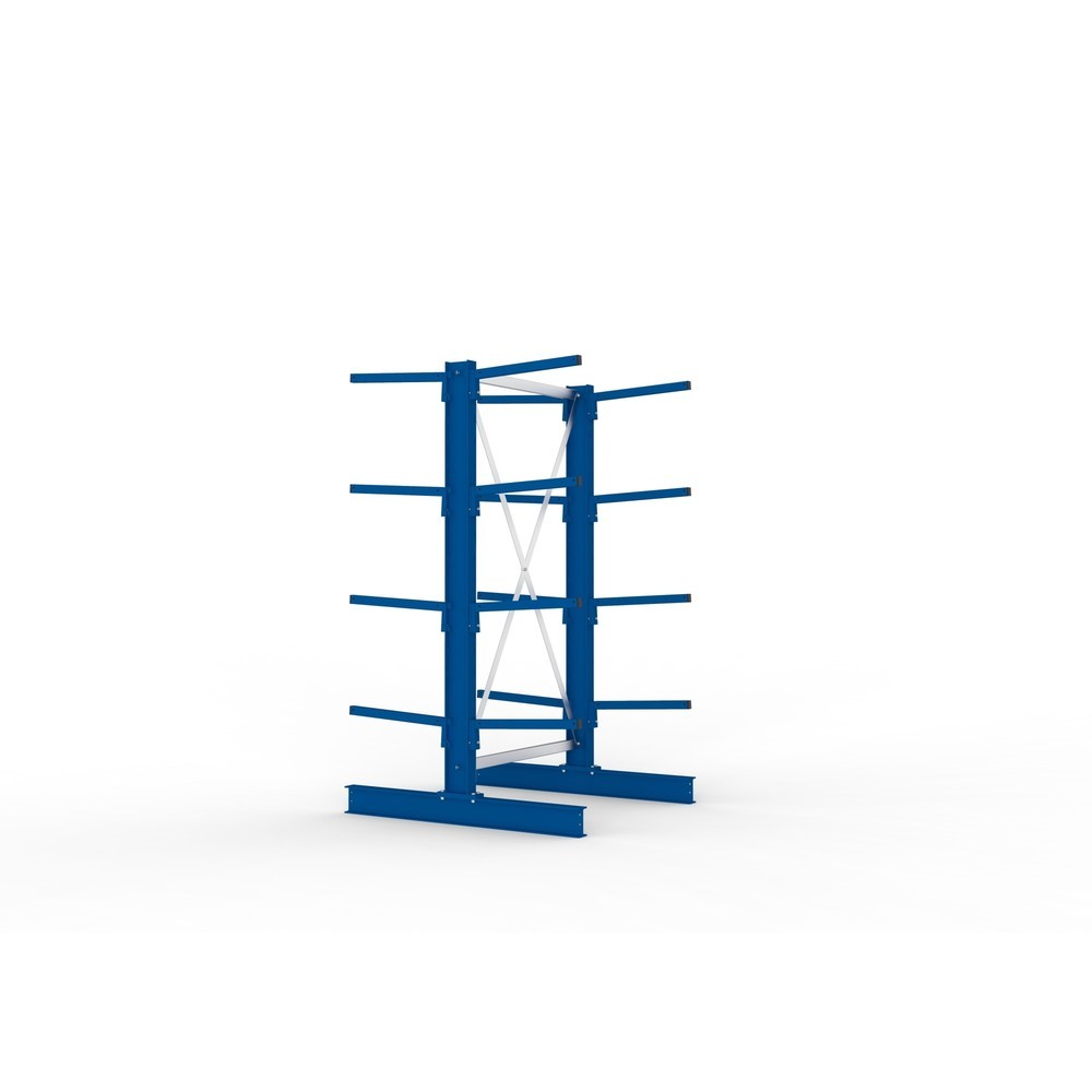 Immagine del prodotto n. 2: Campata base per scaffalatura cantilever META, a doppio fronte, portata per braccio 175 kg, AxLxP 2.000 x 1.094 x 1.220 mm