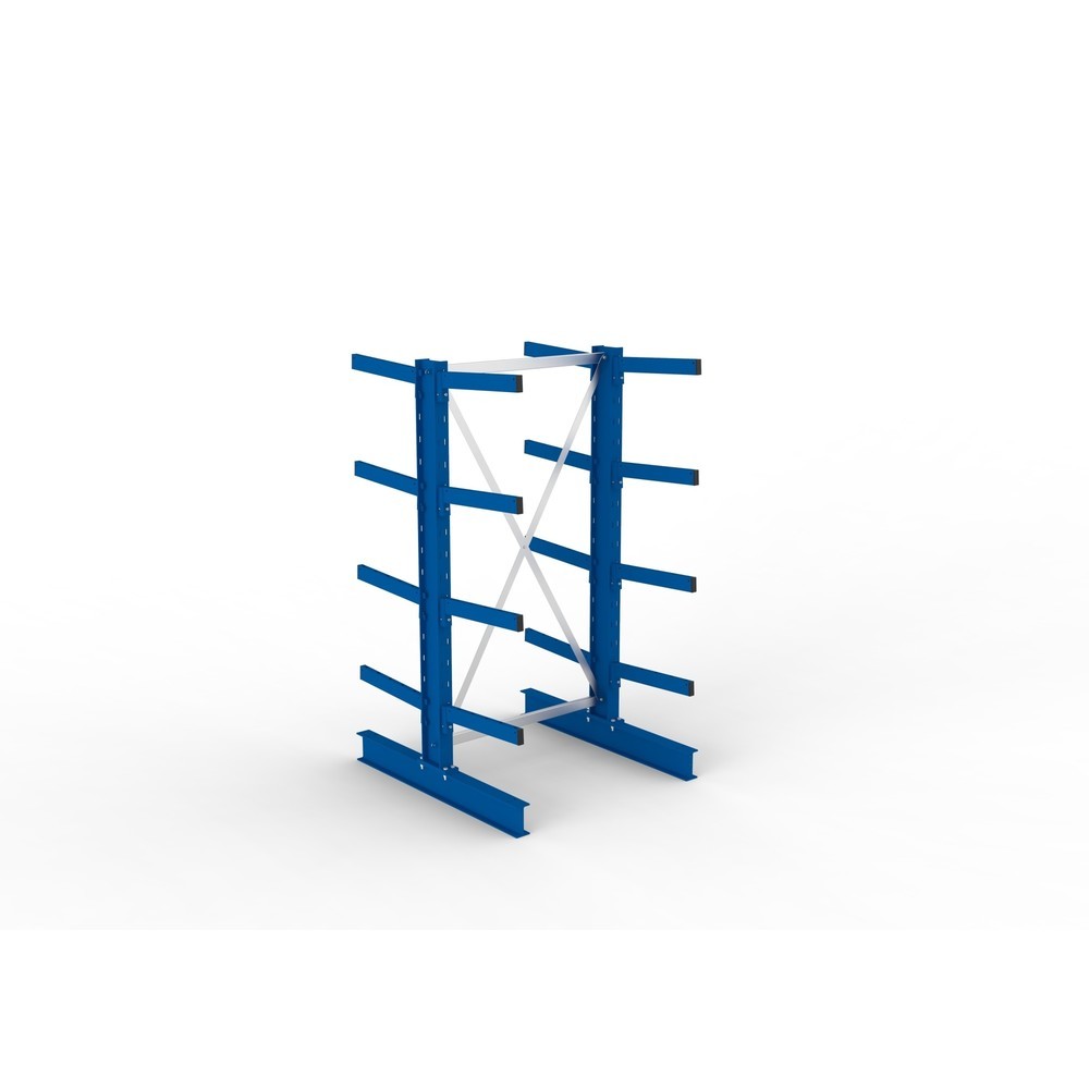 Immagine del prodotto n. 2: Campata base per scaffalatura cantilever META, a doppio fronte, portata per braccio 430 kg, AxLxP 2.000 x 1.103 x 1.240 mm