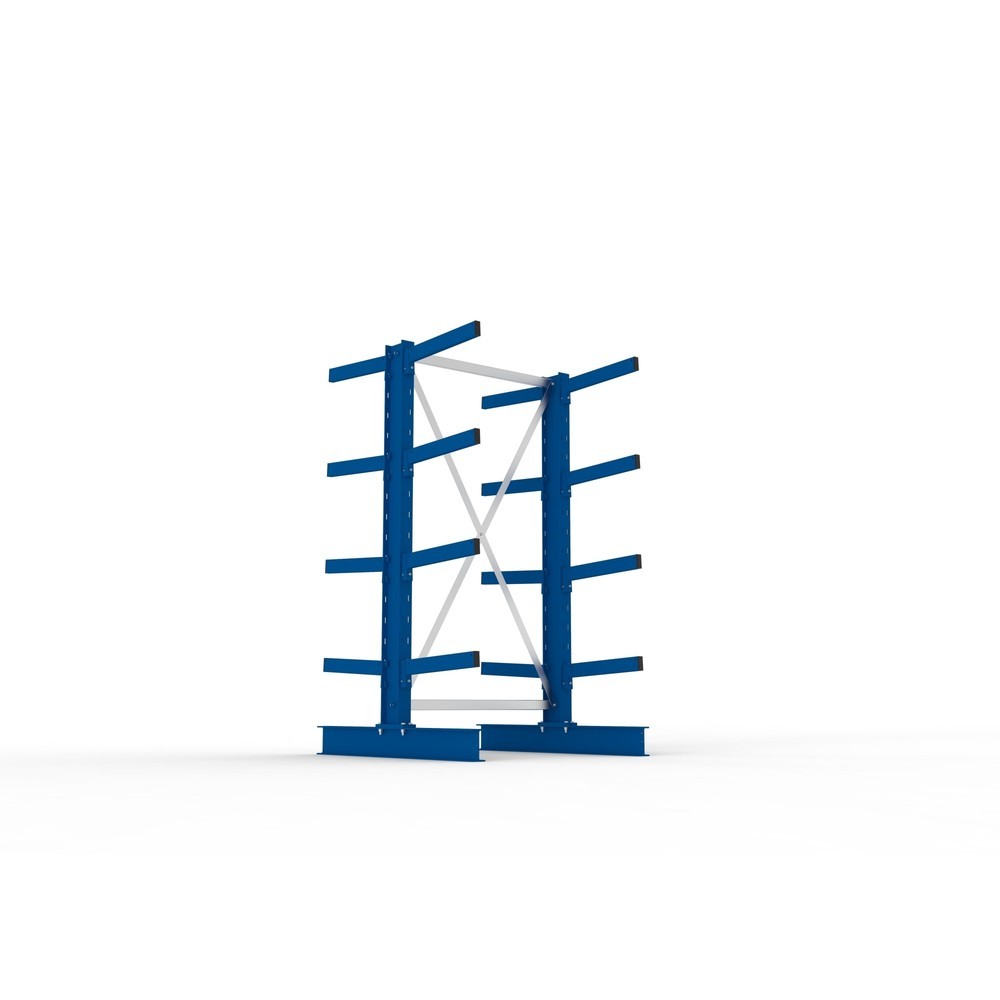 Immagine del prodotto n. 3: Campata base per scaffalatura cantilever META, a doppio fronte, portata per braccio 430 kg, AxLxP 2.000 x 1.103 x 1.240 mm
