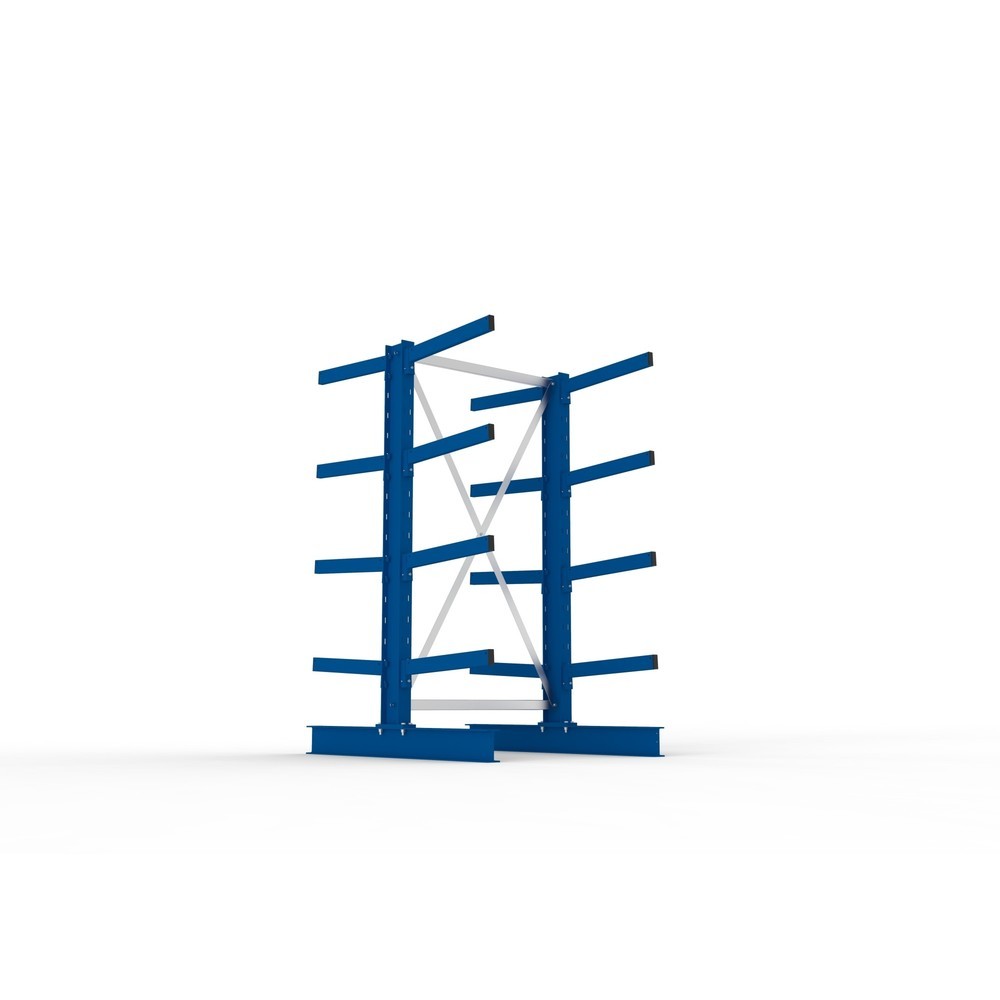 Immagine del prodotto n. 3: Campata base per scaffalatura cantilever META, a doppio fronte, portata per braccio 355 kg, AxLxP 2.000 x 1.103 x 1.440 mm