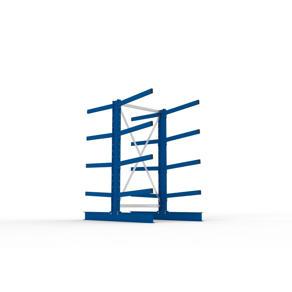 Immagine del prodotto n. 3: Campata base per scaffalatura cantilever META, a doppio fronte, portata per braccio 250 kg, AxLxP 2.000 x 1.103 x 1.840 mm