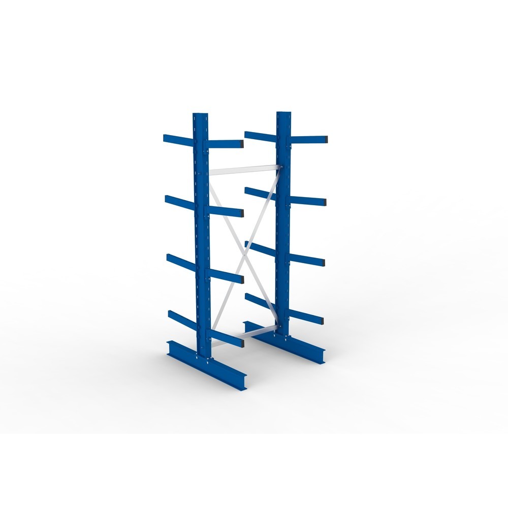 Immagine del prodotto n. 2: Campata base per scaffalatura cantilever META, a doppio fronte, portata per braccio 430 kg, AxLxP 2.500 x 1.103 x 1.240 mm