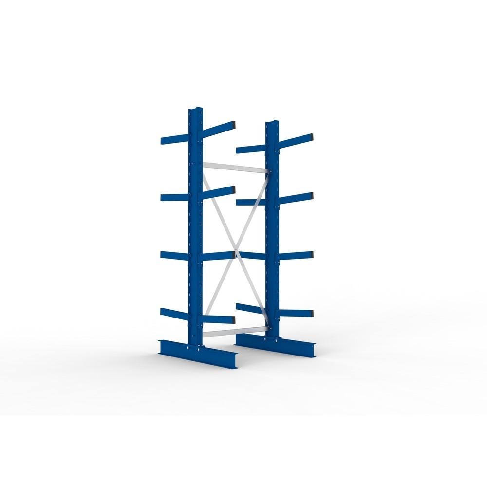 Immagine del prodotto: Campata base per scaffalatura cantilever META, a doppio fronte, portata per braccio 430 kg, AxLxP 2.500 x 1.103 x 1.240 mm