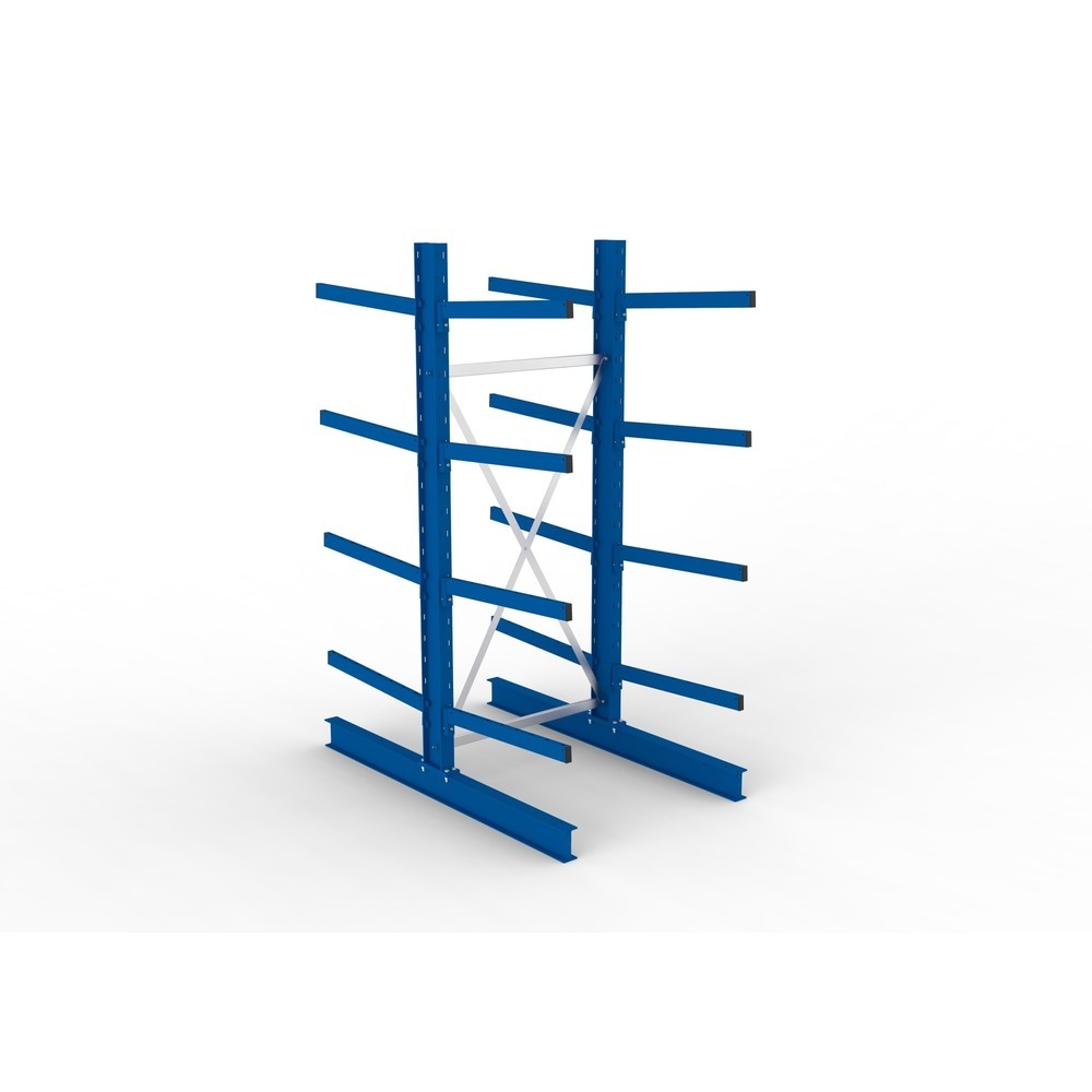 Immagine del prodotto n. 2: Campata base per scaffalatura cantilever META, a doppio fronte, portata per braccio 250 kg, AxLxP 2.500 x 1.103 x 1.840 mm
