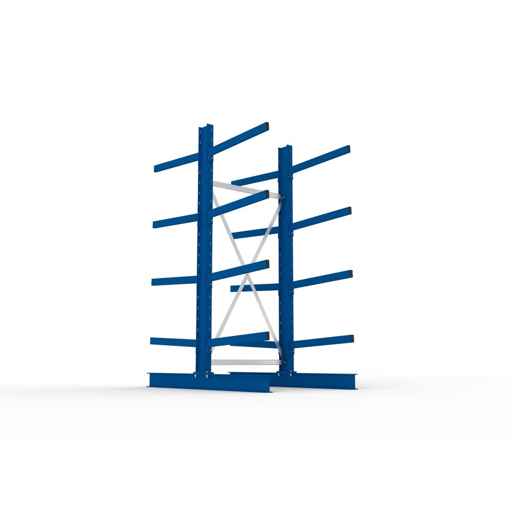 Immagine del prodotto n. 3: Campata base per scaffalatura cantilever META, a doppio fronte, portata per braccio 250 kg, AxLxP 2.500 x 1.103 x 1.840 mm