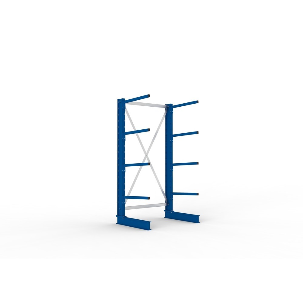 Immagine del prodotto: Campata base per scaffalatura cantilever META, a fronte singolo, portata per braccio 140 kg, AxLxP 2.000 x 1.094 x 810 mm