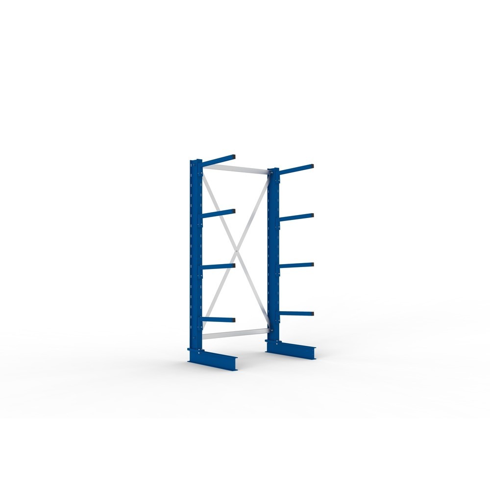 Immagine del prodotto: Campata base per scaffalatura cantilever META, a fronte singolo, portata per braccio 175 kg, AxLxP 2.000 x 1.094 x 710 mm