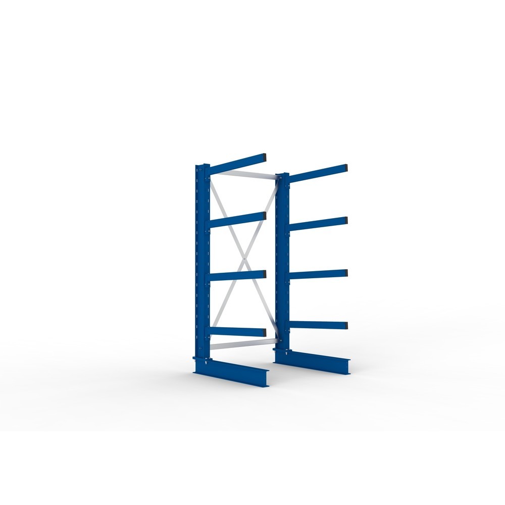 Immagine del prodotto: Campata base per scaffalatura cantilever META, a fronte singolo, portata per braccio 250 kg, AxLxP 2.000 x 1.103 x 1.030 mm