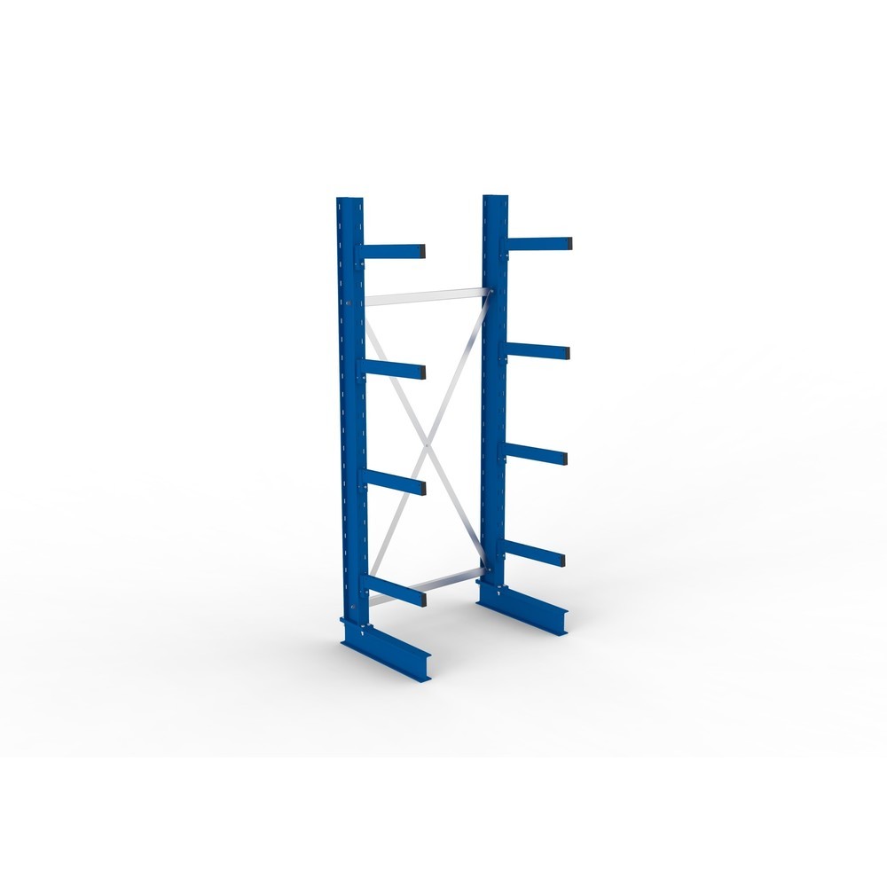 Immagine del prodotto n. 2: Campata base per scaffalatura cantilever META, a fronte singolo, portata per braccio 430 kg, AxLxP 2.500 x 1.103 x 730 mm