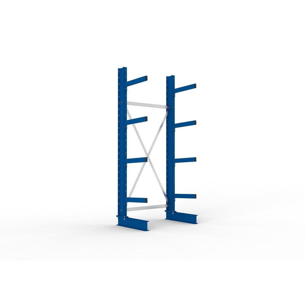 Immagine del prodotto: Campata base per scaffalatura cantilever META, a fronte singolo, portata per braccio 430 kg, AxLxP 2.500 x 1.103 x 730 mm