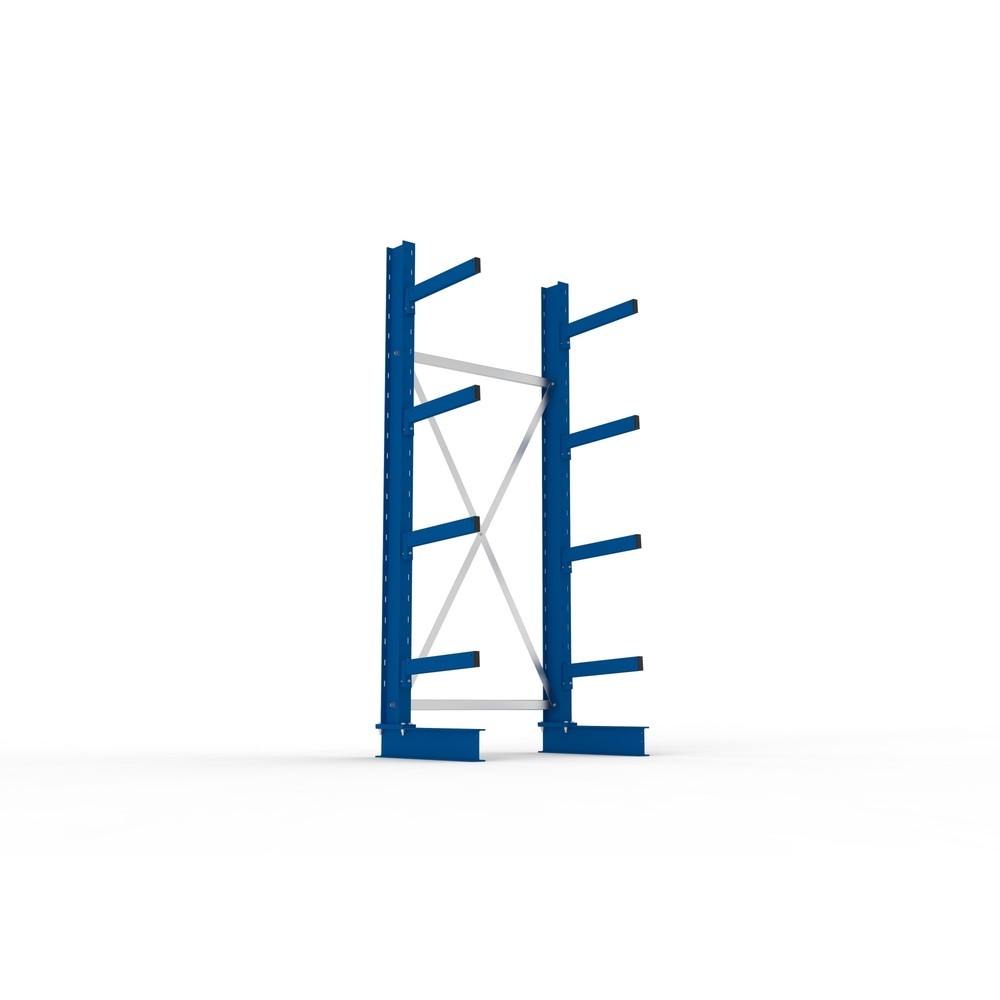 Immagine del prodotto n. 3: Campata base per scaffalatura cantilever META, a fronte singolo, portata per braccio 430 kg, AxLxP 2.500 x 1.103 x 730 mm