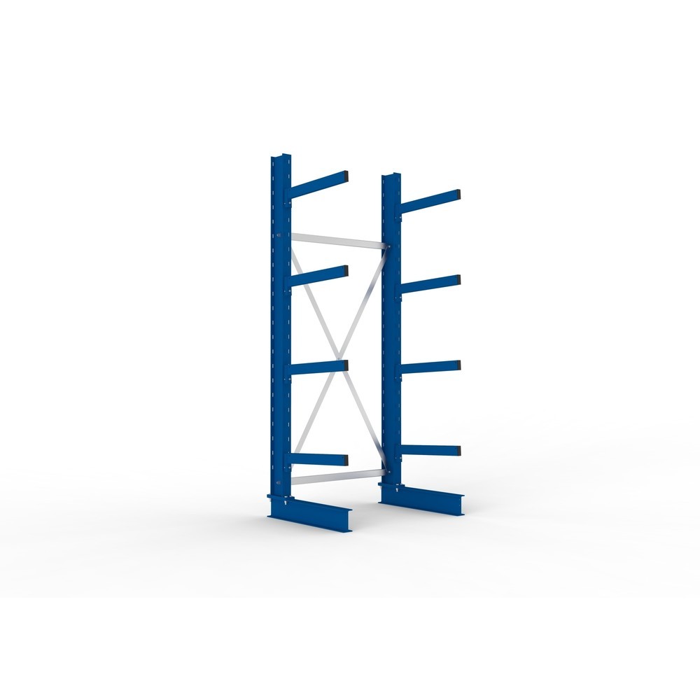 Immagine del prodotto: Campata base per scaffalatura cantilever META, a fronte singolo, portata per braccio 250 kg, AxLxP 2.500 x 1.103 x 830 mm