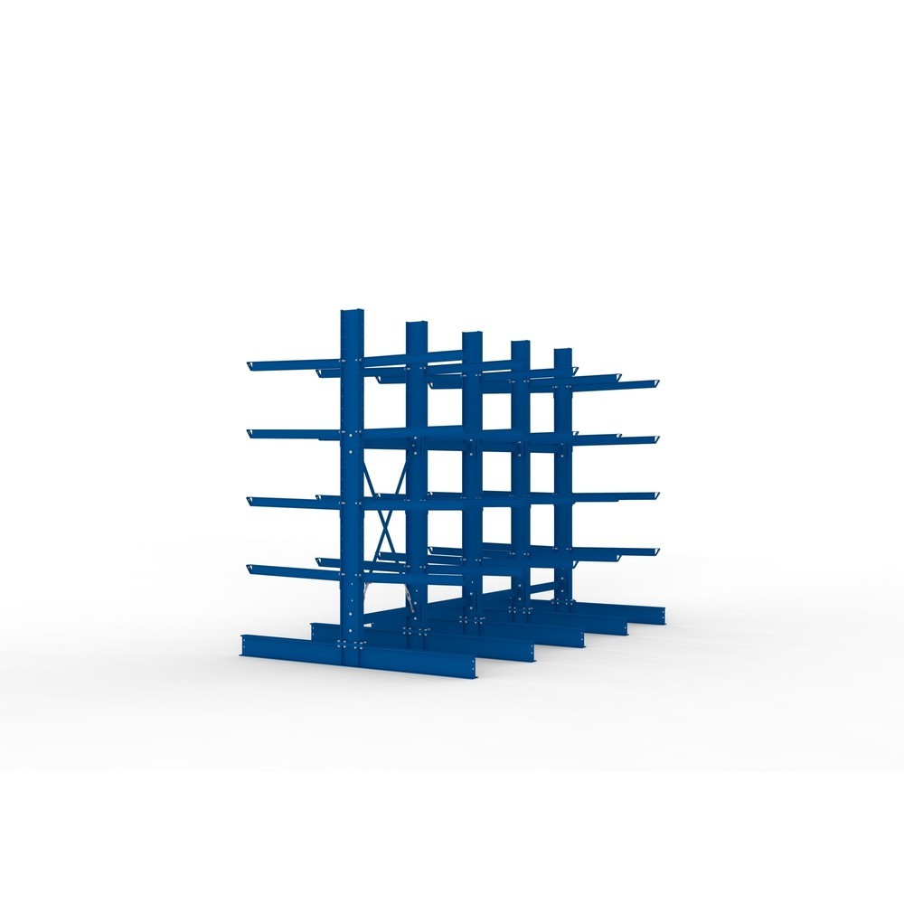 Immagine del prodotto n. 4: Pacchetto completo per scaffalatura cantilever per carichi pesanti META, a doppio fronte, portata per braccio 505 kg, AxLxP 3.000 x 4.090 x 2.400 mm, 5 montanti