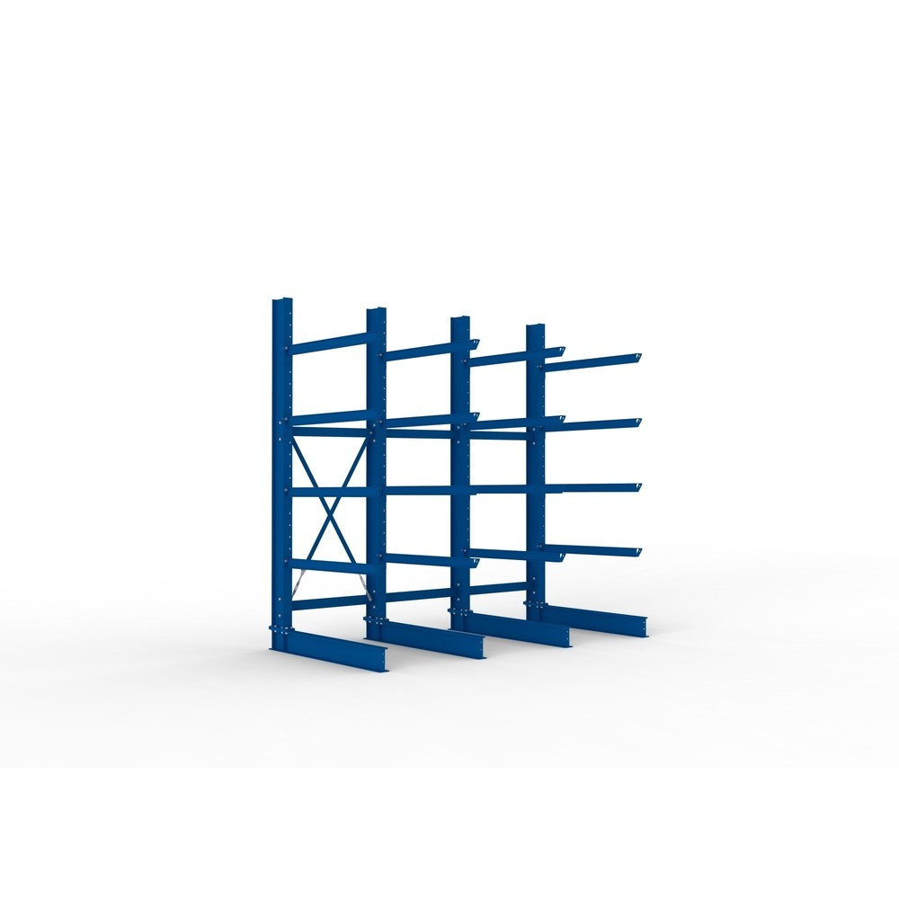Immagine del prodotto n. 1: Pacchetto completo per scaffalatura cantilever per carichi pesanti META, a fronte singolo, portata per braccio 400 kg, AxLxP 3.000 x 3.090 x 1.585 mm, 4 montanti