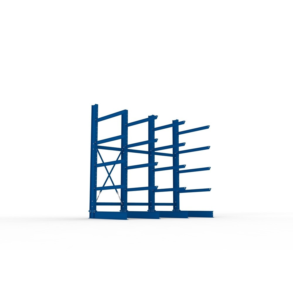 Immagine del prodotto n. 3: Pacchetto completo per scaffalatura cantilever per carichi pesanti META, a fronte singolo, portata per braccio 400 kg, AxLxP 3.000 x 3.090 x 1.585 mm, 4 montanti