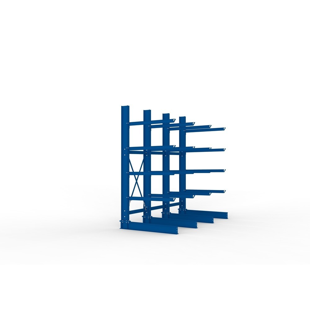 Immagine del prodotto n. 4: Pacchetto completo per scaffalatura cantilever per carichi pesanti META, a fronte singolo, portata per braccio 400 kg, AxLxP 3.000 x 3.090 x 1.585 mm, 4 montanti