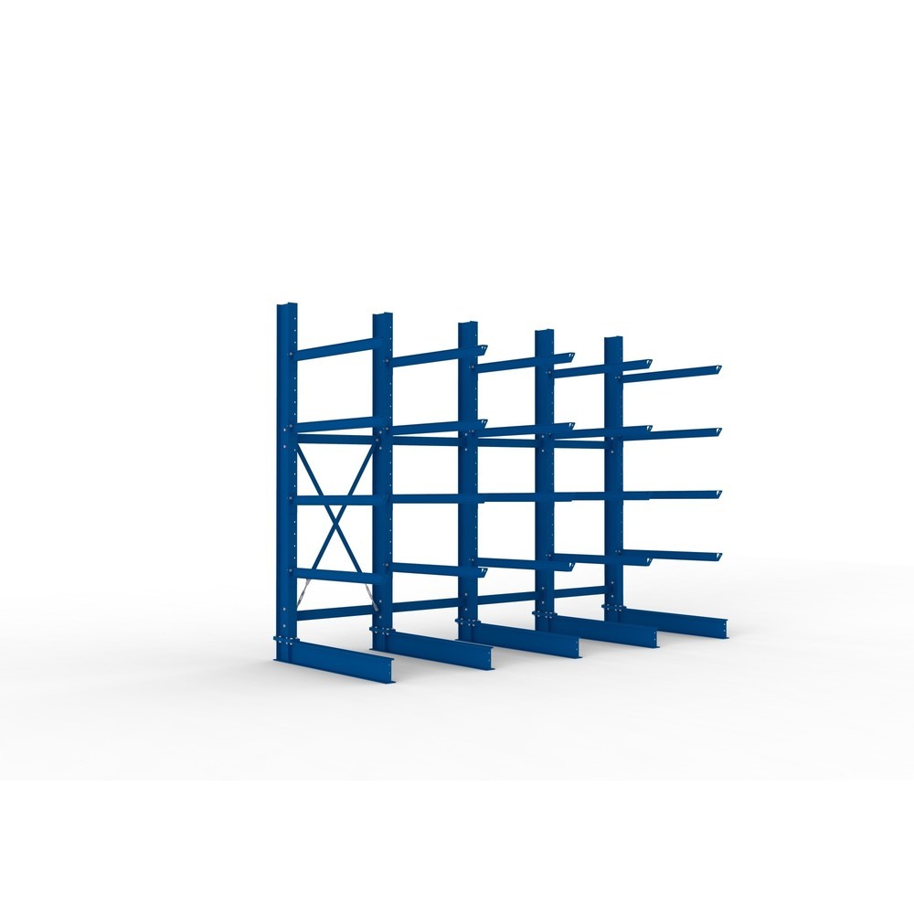 Immagine del prodotto: Pacchetto completo per scaffalatura cantilever per carichi pesanti META, a fronte singolo, portata per braccio 400 kg, AxLxP 3.000 x 4.090 x 1.585 mm, 5 montanti