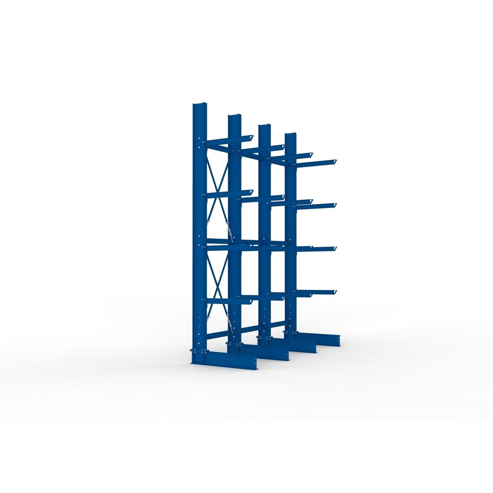 Immagine del prodotto n. 4: Pacchetto completo per scaffalatura cantilever per carichi pesanti META, a fronte singolo, portata per braccio 630 kg, AxLxP 4.000 x 3.100 x 1.155 mm, 4 montanti