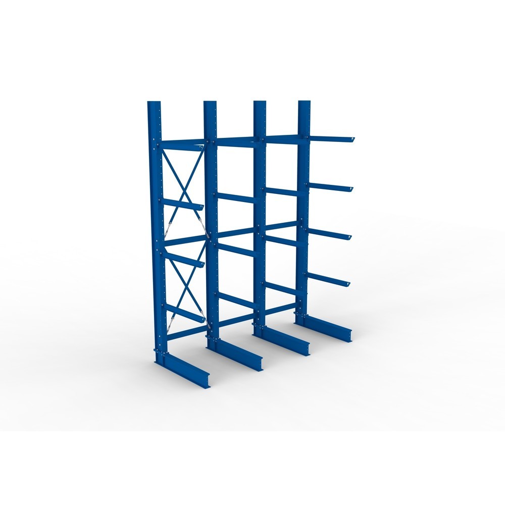 Immagine del prodotto n. 2: Pacchetto completo per scaffalatura cantilever per carichi pesanti META, a fronte singolo, portata per braccio 505 kg, AxLxP 4.000 x 3.100 x 1.355 mm, 4 montanti