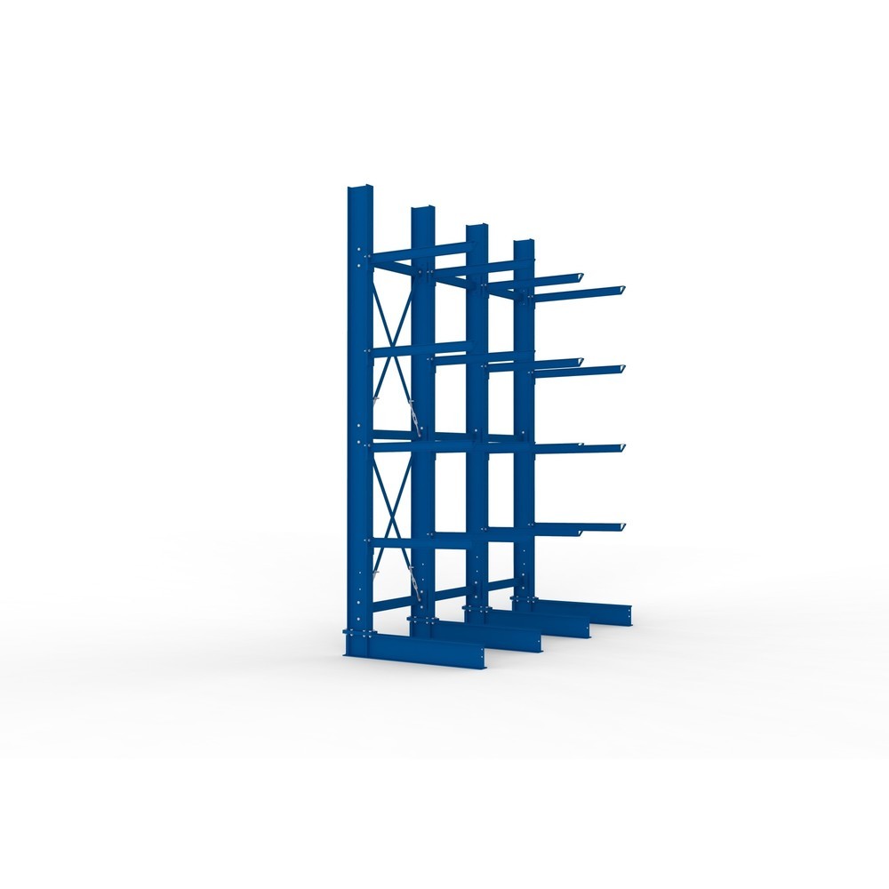 Immagine del prodotto n. 4: Pacchetto completo per scaffalatura cantilever per carichi pesanti META, a fronte singolo, portata per braccio 505 kg, AxLxP 4.000 x 3.100 x 1.355 mm, 4 montanti