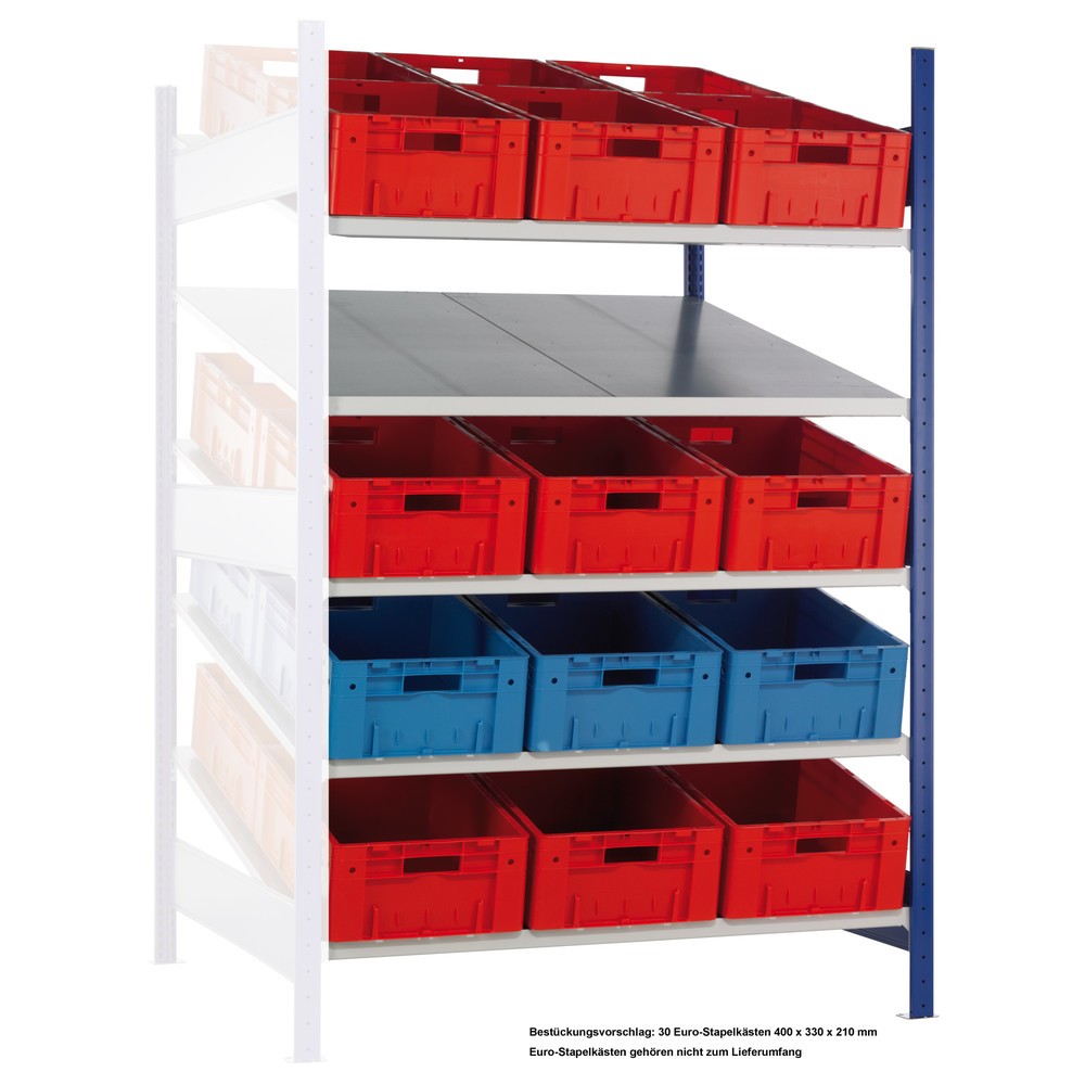 Immagine del prodotto n. 1: Scaffalatura inclinata SCHULTE, campata aggiuntiva MULTIplus 150, 2000 x 1300 x 1200 mm