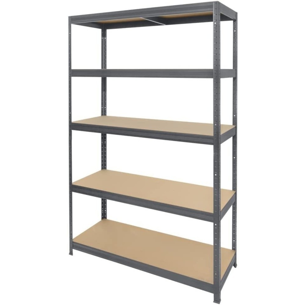 Immagine del prodotto n. 3: Scaffalatura per carichi pesanti HEMMDAL modello M, grigio grafite - 180 x 120 x 45 cm - fino a 1.000 kg