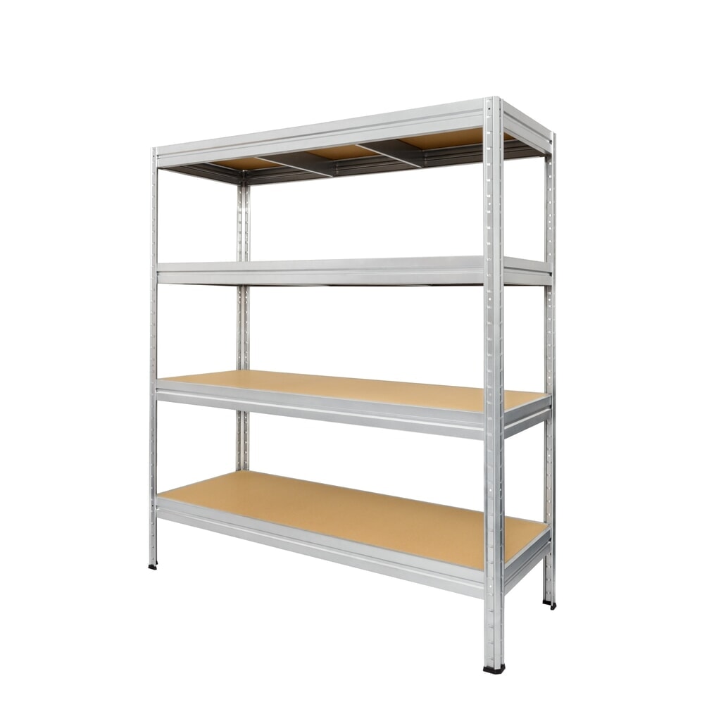 Immagine del prodotto: Scaffalatura a ripiani HEMMDAL galvanizzata, portata per piano di 600 kg, AxLxP 1.770 x 1.200 x 450 mm