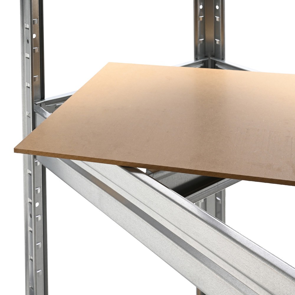 Immagine del prodotto n. 5: Scaffalatura a campata larga HEMMDAL, sistema a incastro, portata per piano 500 kg, zincata, AxLxP 1.770 x 1.600 x 450 mm