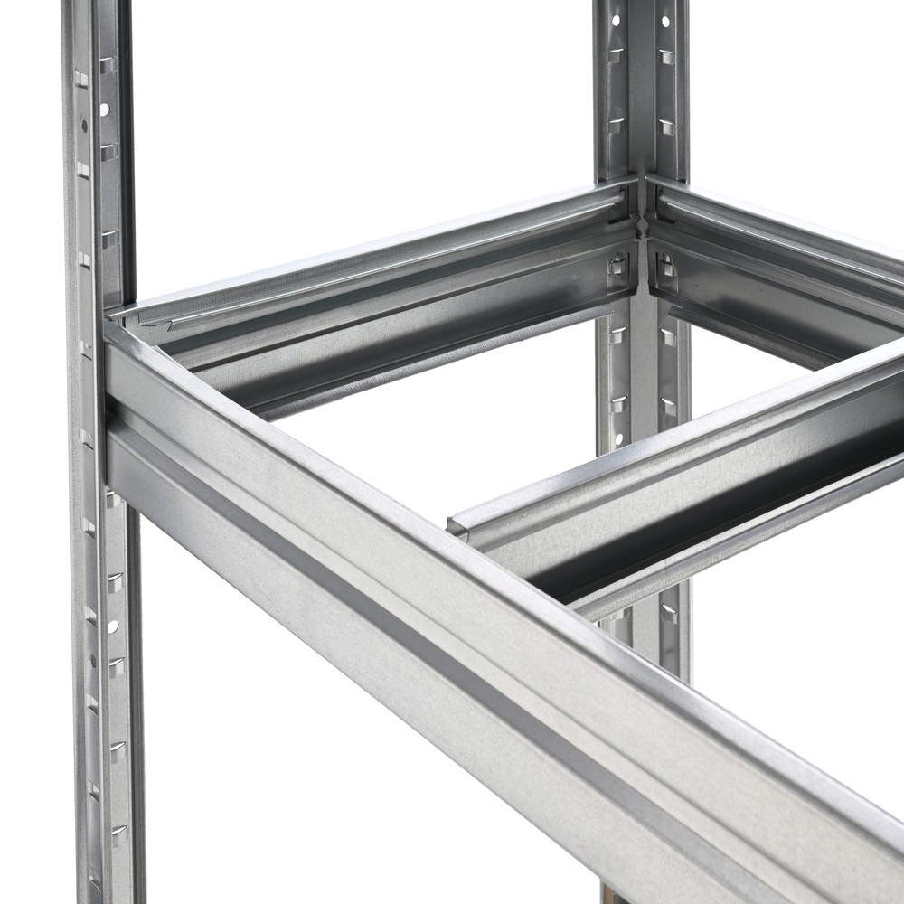 Immagine del prodotto n. 6: Scaffalatura a campata larga HEMMDAL, sistema a incastro, portata per piano 500 kg, zincata, AxLxP 1.770 x 1.600 x 450 mm