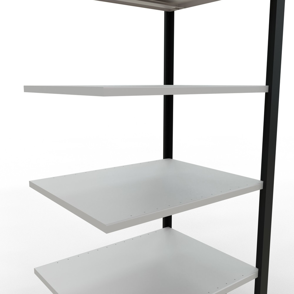 Immagine del prodotto n. 4: Scaffalatura per documenti SCHULTE campata aggiuntiva, a doppio fronte, senza spondine centrali, portata per piano 150 kg, nero, AxLxP 2.000 x 750 x 600 mm