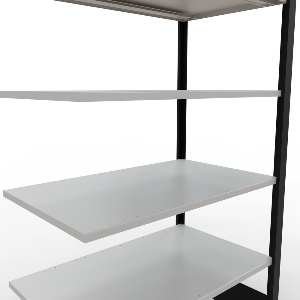 Immagine del prodotto n. 4: Scaffalatura per documenti SCHULTE campata aggiuntiva, a doppio fronte, senza spondine centrali, portata per piano 150 kg, nero, AxLxP 2.000 x 1.000 x 600 mm