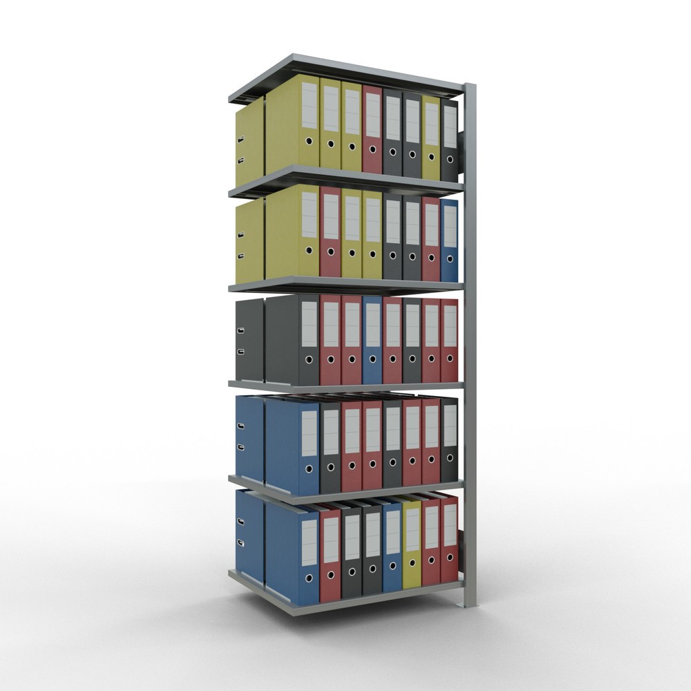 Immagine del prodotto n. 2: Scaffalatura per documenti SCHULTE campata aggiuntiva, a doppio fronte, senza spondine centrali, portata per piano 150 kg, AxLxP 2.000 x 750 x 600 mm