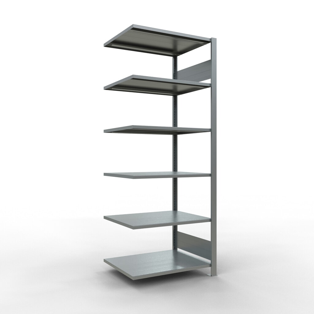 Scaffalatura per documenti SCHULTE campata aggiuntiva, a doppio fronte, senza spondine centrali, portata per piano 150 kg, AxLxP 2.000 x 750 x 600 mm Immagine del prodotto: Scaffalatura per documenti SCHULTE campata aggiuntiva, a doppio fronte, senza spondine centrali, portata per piano 150 kg, AxLxP 2.000 x 750 x 600 mm