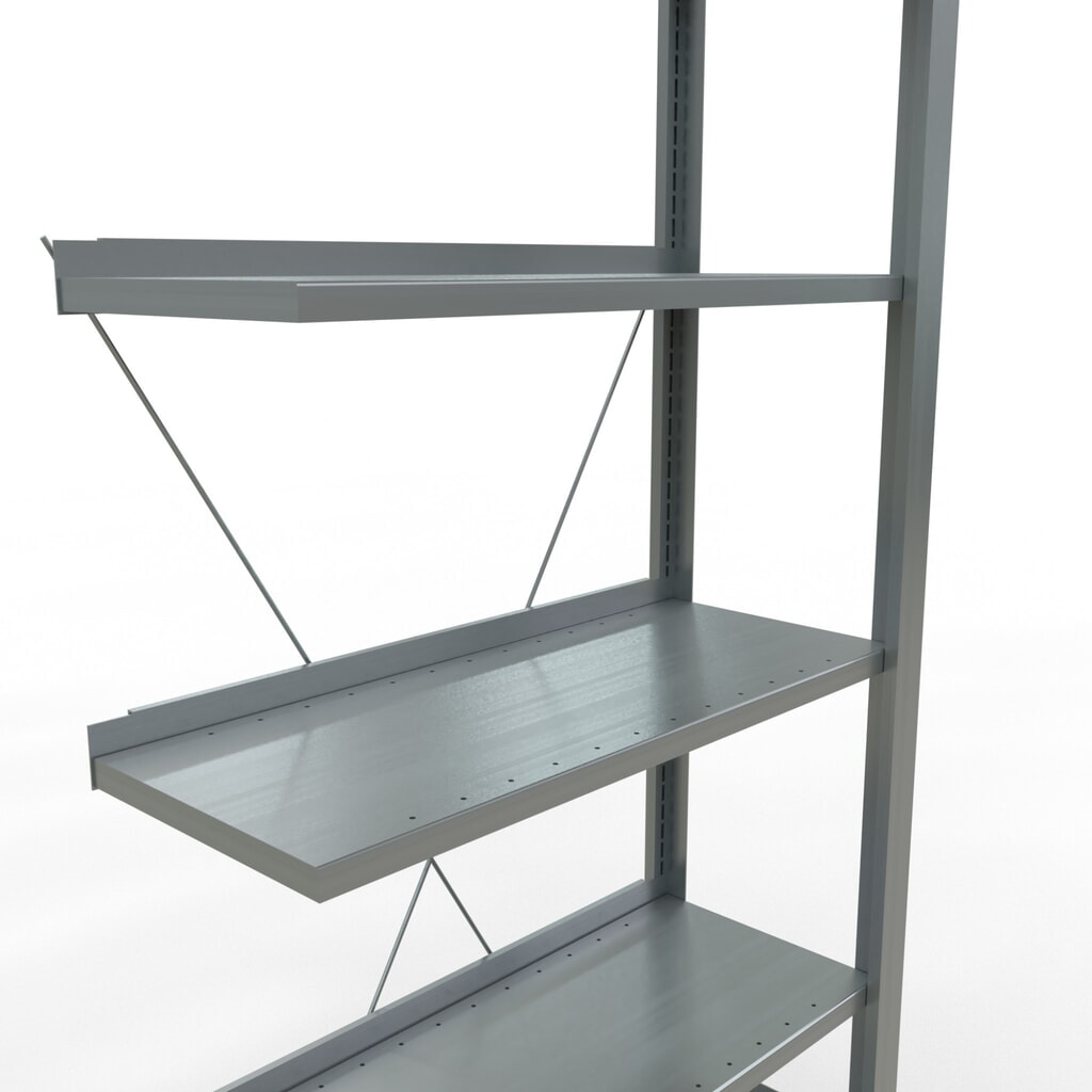 Immagine del prodotto n. 5: Scaffalatura per documenti SCHULTE campata aggiuntiva, monofronte, con spondine posteriori, portata per piano 85 kg, AxLxP 2.000 x 750 x 300 mm