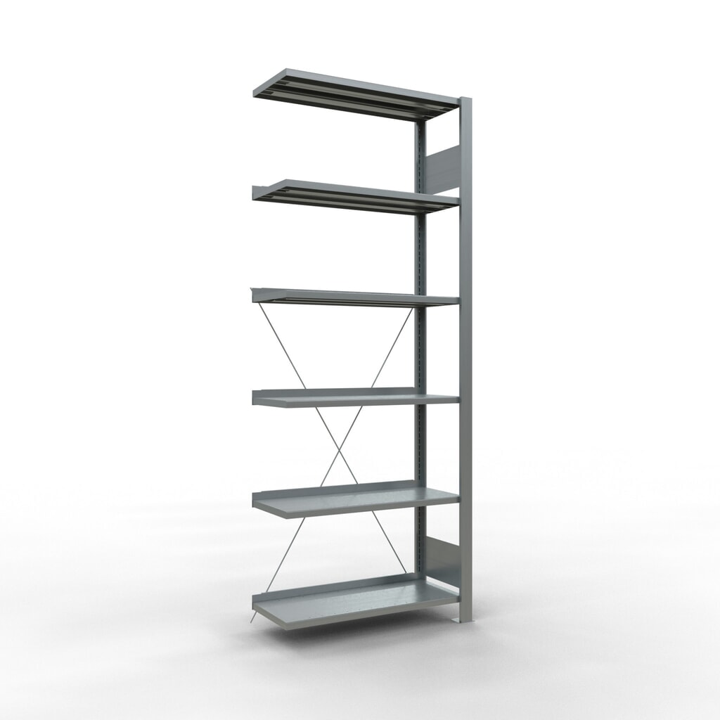 Scaffalatura per documenti SCHULTE campata aggiuntiva, monofronte, con spondine posteriori, portata per piano 85 kg, AxLxP 2.000 x 750 x 300 mm Immagine del prodotto: Scaffalatura per documenti SCHULTE campata aggiuntiva, monofronte, con spondine posteriori, portata per piano 85 kg, AxLxP 2.000 x 750 x 300 mm