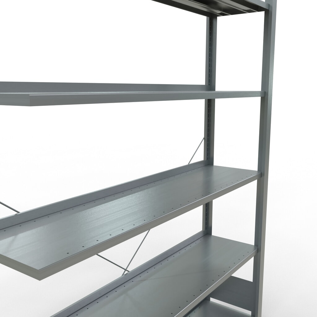 Scaffalatura per documenti SCHULTE campata aggiuntiva, monofronte, con spondine posteriori, portata per piano 85 kg, AxLxP 2.000 x 1.300 x 300 mm Immagine del prodotto n. 4: Scaffalatura per documenti SCHULTE campata aggiuntiva, monofronte, con spondine posteriori, portata per piano 85 kg, AxLxP 2.000 x 1.300 x 300 mm