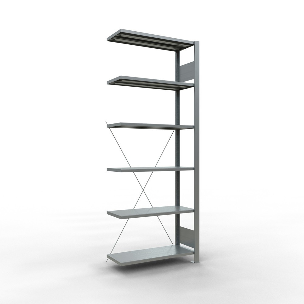 Immagine del prodotto: Scaffalatura per documenti SCHULTE campata aggiuntiva, monofronte, senza spondine posteriori, portata per piano 85 kg, AxLxP 2.000 x 750 x 300 mm