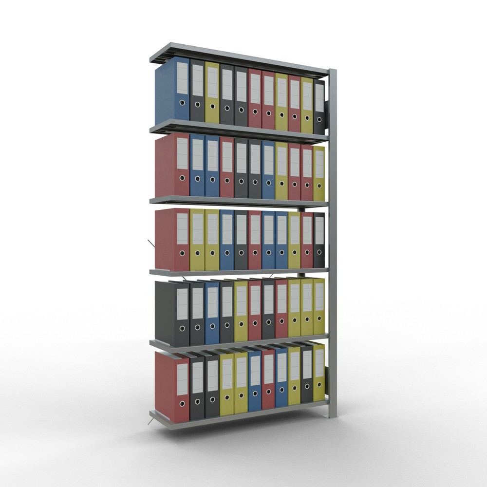 Immagine del prodotto n. 2: Scaffalatura per documenti SCHULTE campata aggiuntiva, monofronte, senza spondine posteriori, portata per piano 85 kg, AxLxP 2.000 x 1.000 x 300 mm