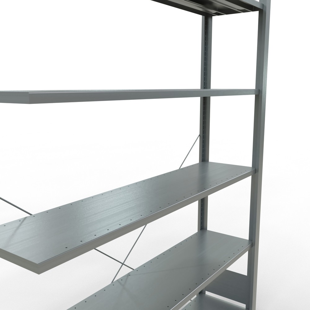 Immagine del prodotto n. 4: Scaffalatura per documenti SCHULTE campata aggiuntiva, monofronte, senza spondine posteriori, portata per piano 85 kg, AxLxP 2.000 x 1.300 x 300 mm