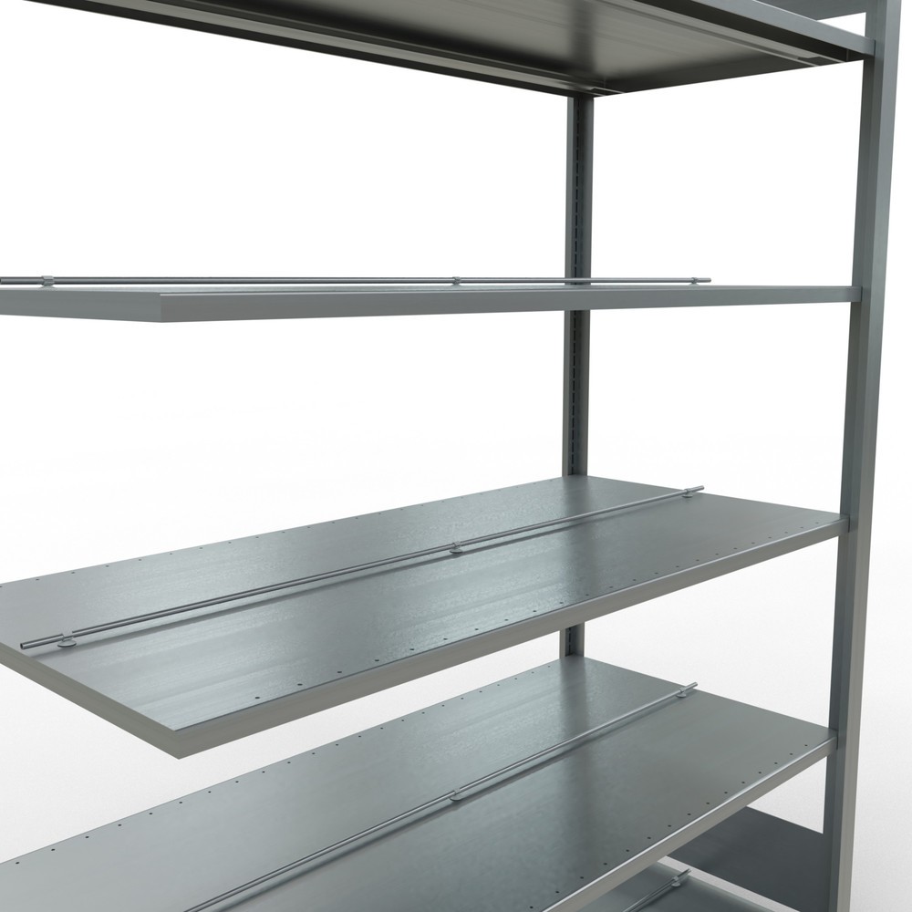 Immagine del prodotto n. 4: Scaffalatura per documenti SCHULTE campata aggiuntiva, a doppio fronte, con spondine centrali, portata per piano 150 kg, AxLxP 2.000 x 1.300 x 600 mm