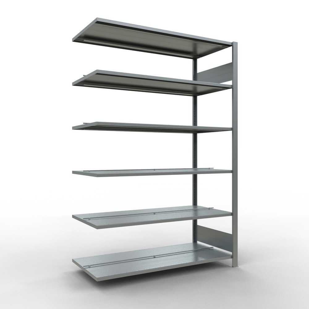 Immagine del prodotto: Scaffalatura per documenti SCHULTE campata aggiuntiva, a doppio fronte, con spondine centrali, portata per piano 150 kg, AxLxP 2.000 x 1.300 x 600 mm